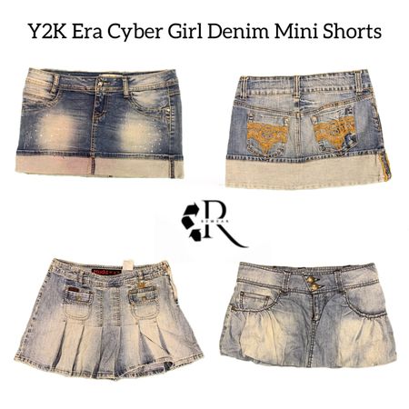 Y2K Era Cyber Girl Denim Mini Skirts RW-1763