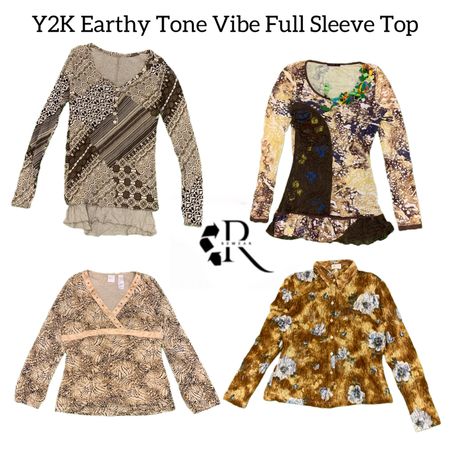 Y2K Earty Tone Vibe Full Sleeve Tops RW-1765