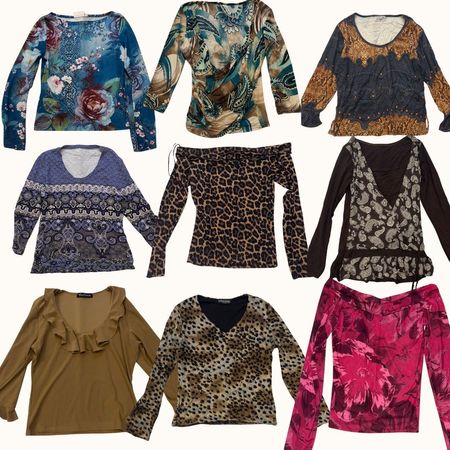 Y2K Full Sleeve Tops-Liquidation Stock