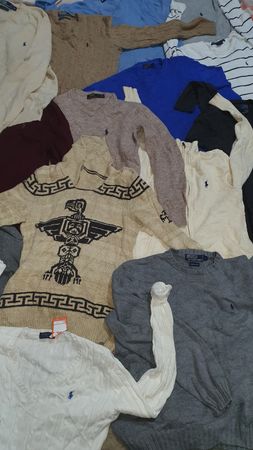 Polo Cable Knit Round Neck Sweaters 22 pcs