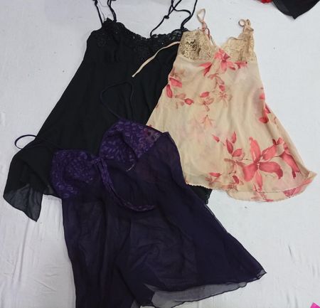 CR7362 Y2K Lingerie Cami Tops