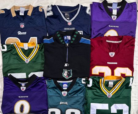Nba, Nfl and Nhl Jerseys
