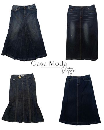 070426-6 Denim Midi Skirts 10pcs