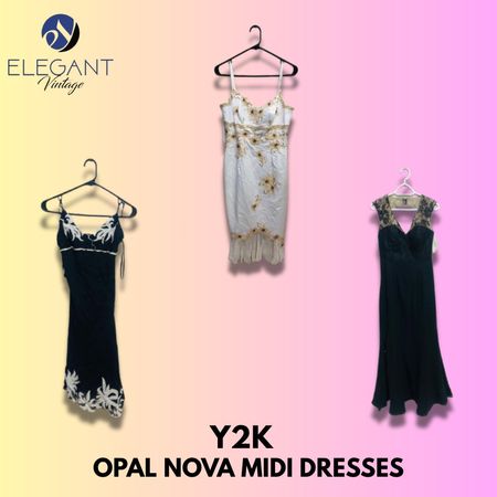 Y2K opal Nova Midi Dresses - EV1337