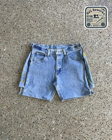 Upcycled Zip Panel Shorts