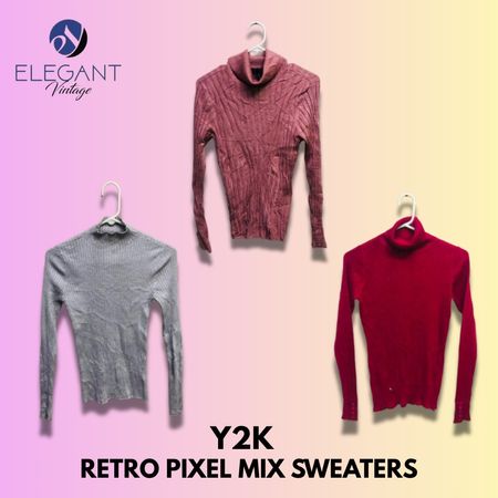 Y2K Retro Pixel Mix Sweaters - EV1350