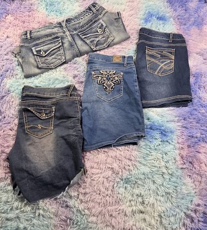 y2k denim shorts