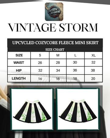 Upcycled Cozycore Fleece Mini Skirt