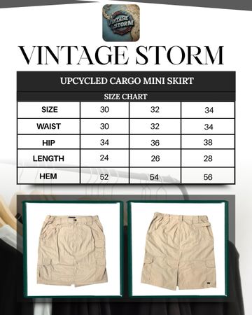 Upcycled Cargo Mini Skirt
