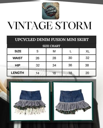 Upcycled Denim Fusion Skirt