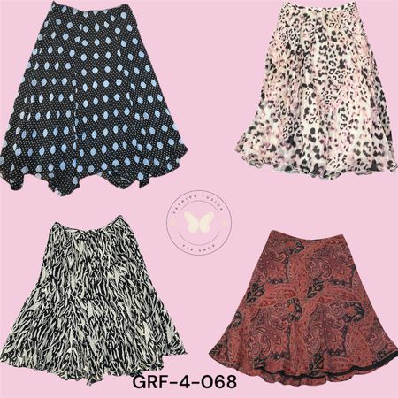 Floral Printed Poly Skirt – Soft Fabric, Everyday Fit (GRF-4-068)