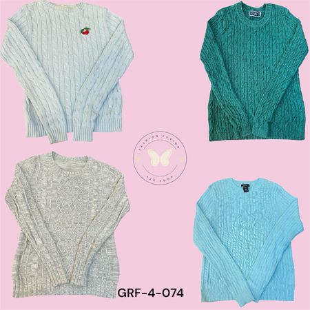 Cable Knit Sweater – Soft Warm Winter Essential (GRF-4-074)