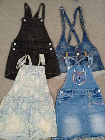 HD1400 Ladies Y2K Denim Short Overall