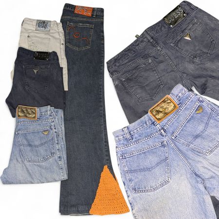 SA485 Vintage Y2K Women’s Embroidered Jeans Mix Bootcut Denim Bundle