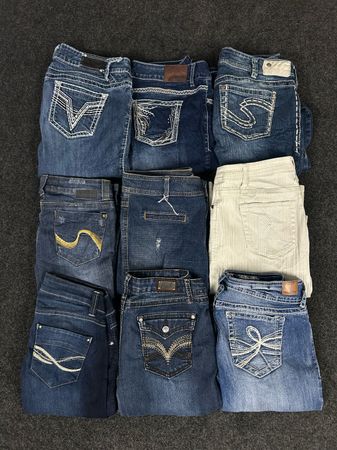 Y2K Style Embroidered Jeans (Including Silver, Vigoss, Wallflower) - [TS-0486]