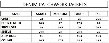 UPCYCLED Denim Patchwork Jackets - EVR0344