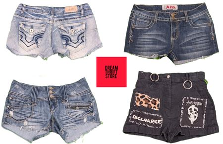 DESIGNER Y2K INSPIRED SEXY SHORTS ( BRANDS INCULOADED) 1st Kiss, PINK, Silver VIGGOS,etc