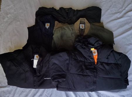 5x Carhartt jacket bundle Work wear Santa Fe Puffer Vest AB Grade