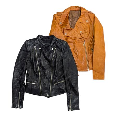 Y2K Structure Biker Leather Jackets