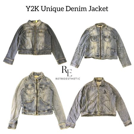 Y2K Unique Denim Jackets RE-3026
