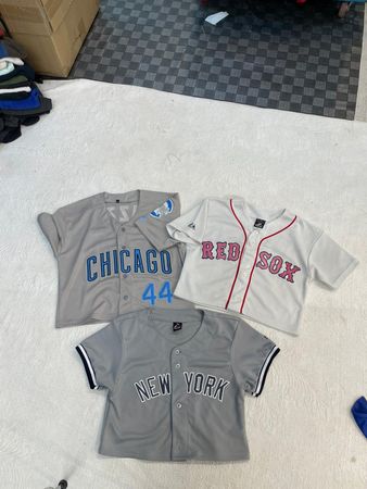 Upcycled Baseball Jersey Crop Tops