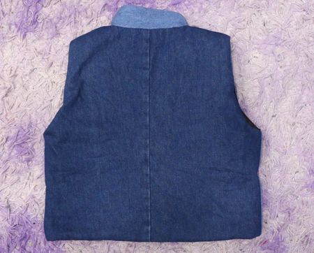 CR1484 Upcycled Denim Panel Vest