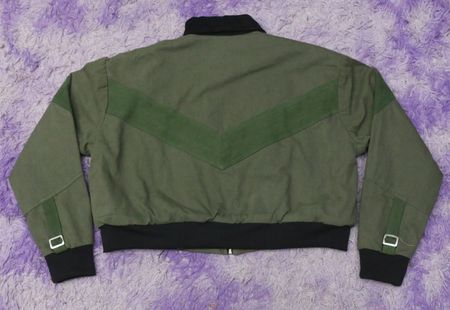 CR1486 Upcycled cropped workwear jacket