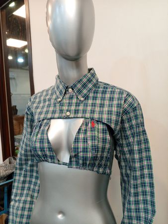 Crop tops style Y2K Ralph Lauren upcyclés