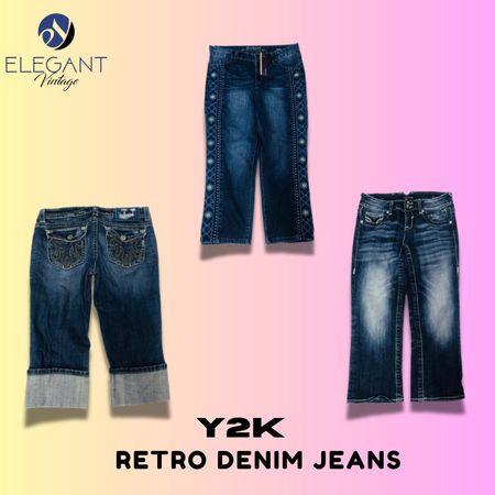 Y2K Retro Denim Jeans - EV1396