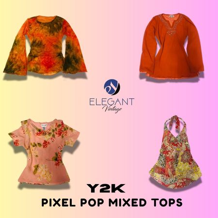 Y2K Pixel Pop Mixed Tops - EV1404