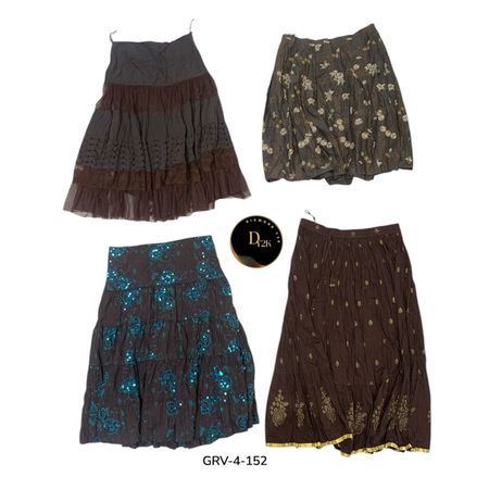 Saia Clássica de Algodão e Poliéster Preta – Macia, Estilosa e para o Dia a Dia (GrV-4-152)