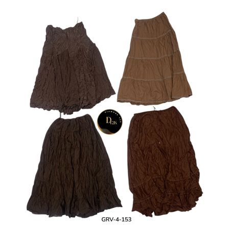 Y2K Inspired Black Skirt – Cotton Poly Fabric, Trendy & Chic (GRV-4-153)