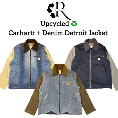 Upcycled Carhartt + Denim Detroit Jackets