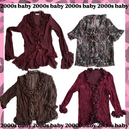 Y2K Femme Ruffle tops-111