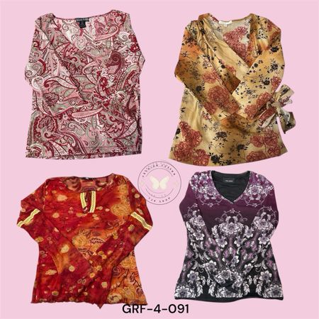 Printed Poly Fabric Blouse – Soft & Breathable Fit (GRF-4-091)