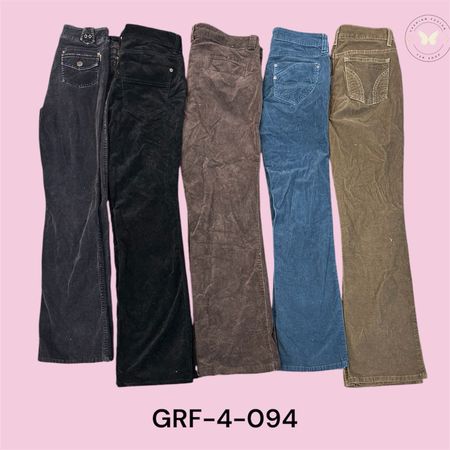 Classic Y2K Low Rise Corduroy Straight Leg Pants (GRF-4-094)