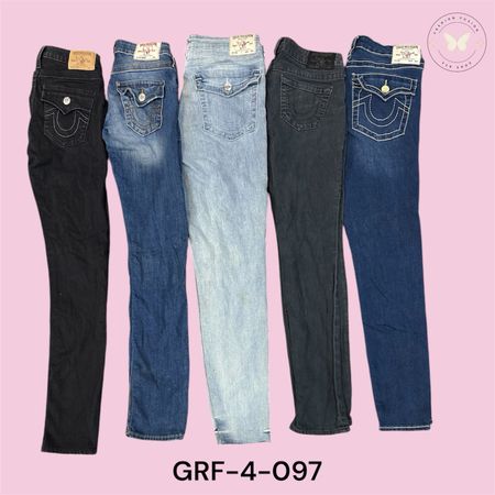 True Religion Women’s High Rise Skinny Fit Black Jeans (GRF-4-097)