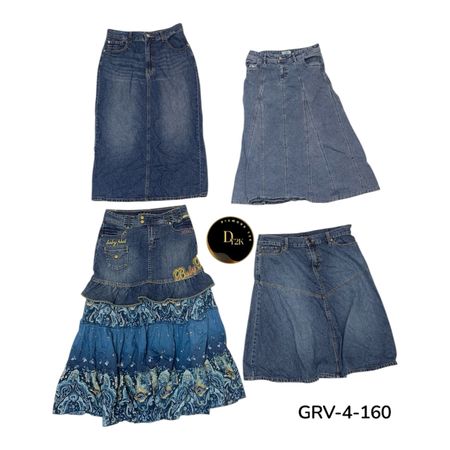 Premium Denim long Skirt – Vintage Y2K Collection (GRV-4-160)