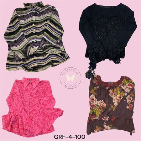 Y2K Chic Women’s Printed Polyester Blouse – Elegant Casual Top (GRF-4-100)