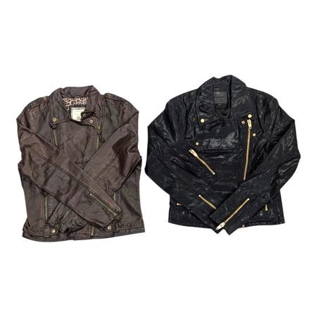 Giubbotti in pelle e PVC da biker Y2K Structure