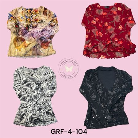 Y2K Printed Poly Blouse for Women | Fashion Shirt Top | Comfortable Daily Wear (GRF-4-104)
