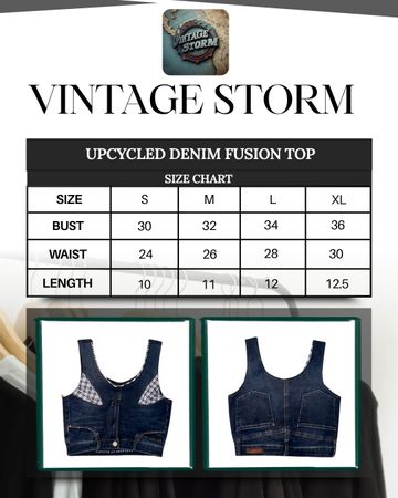 Upcycled Denim Fusion Top