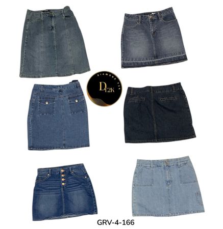 Retro Denim Midi Rock – Müheloses lässiges Streetwear (GRV-4-166)