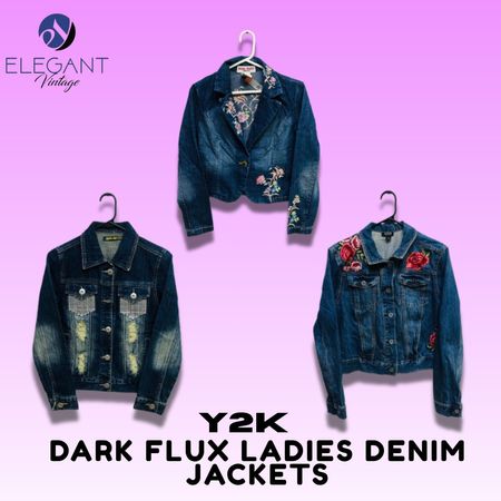 Y2K Dark Flux Ladies Denim Jackets - EV1449
