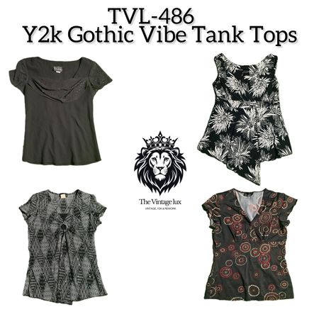 Y2K Gothic Vibe Tank Tops (TVL-486)