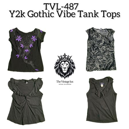 Y2K Gothic Vibe Tank Tops (TVL-487)