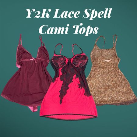 Y2K Lace Spell Cami Tops - (11/04)