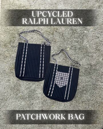 Upcycled Ralph Lauren Patchwork  Bag