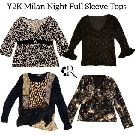 Y2K Milan Night Full Sleeve Printed Tops RW-1776