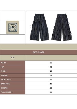 Upcycled Distressed Stripped Jeans